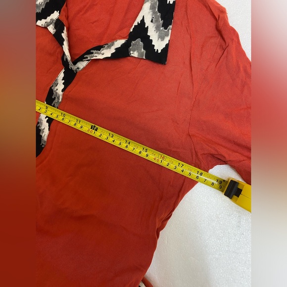 NEERU KUMAR Size M Dark Orange 3/4 Sleeve  Dress  Rayon - Picture 9 of 9